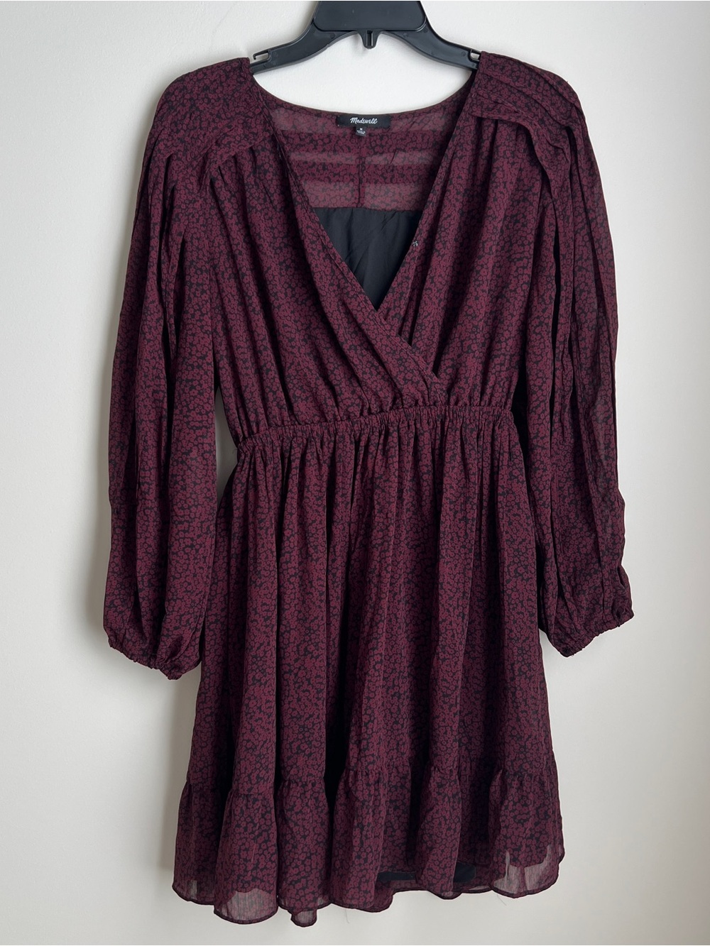 Madewell Burgundy Floral Dress